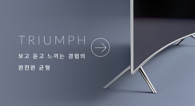 TRIUMPH 보고 듣고 느끼는 경험의 완전한 균형