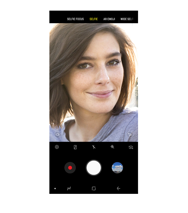 Beauty Effect 앱이 활성화된 화면입니다. 